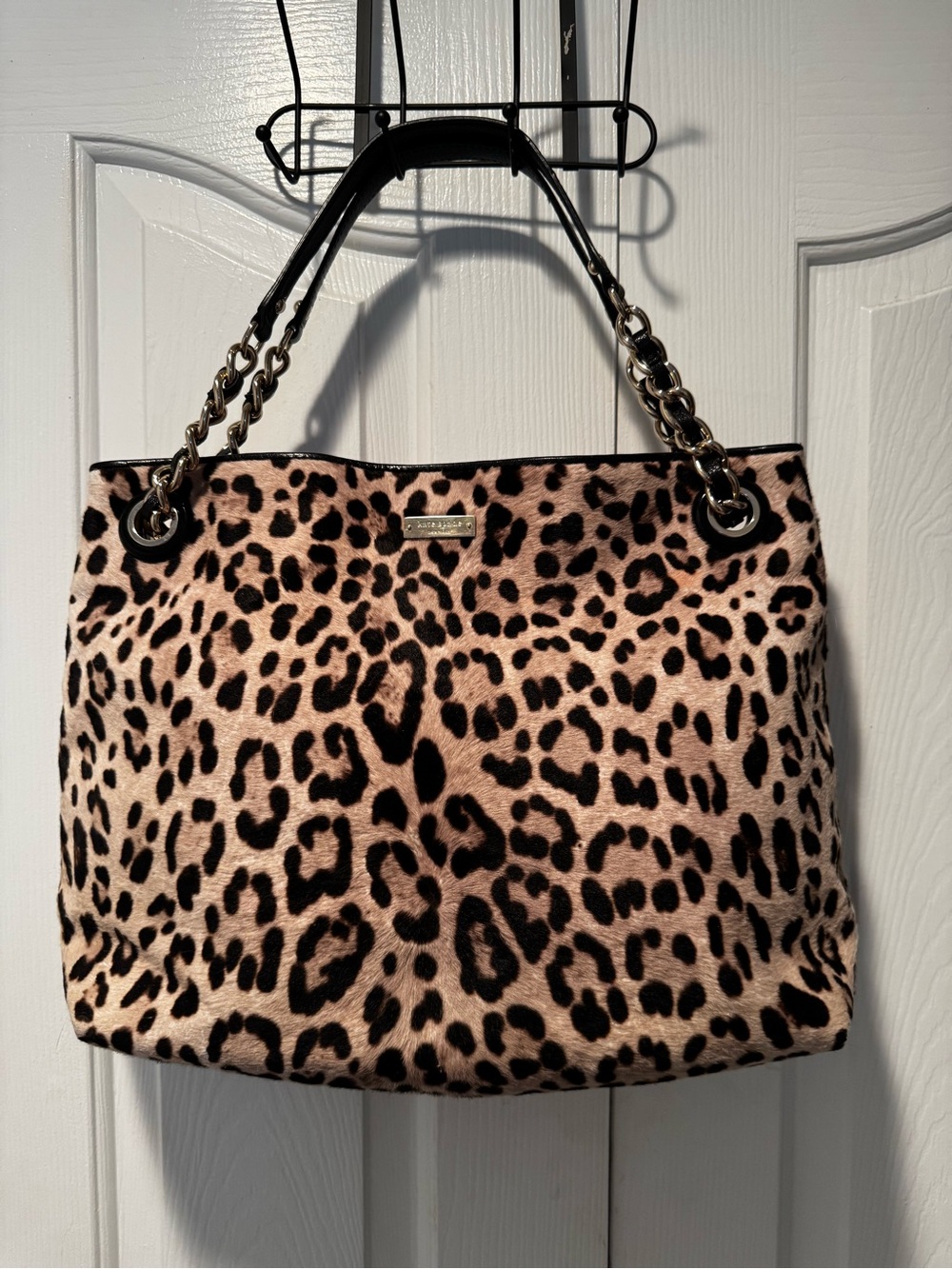 kate spade Calf Hair Leopard Print Shoulder Tote